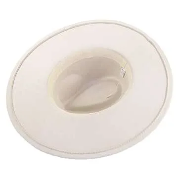 Stylish LIDHAY Big Wide Brim Fedora Hat in Suede