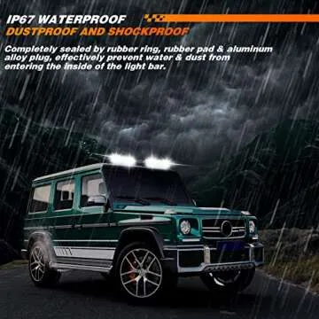 Zmoon 12 Inch LED Light Bar 264W, IP67 Waterproof Five Rows Spot & Flood Combo Beam LED Fog Light Bar for Truck ATV UTV SUV Tractor Boat Weeder etc.