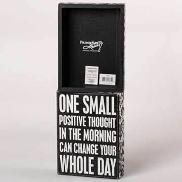 Floral Trimmed Box Sign for Positive Inspiration