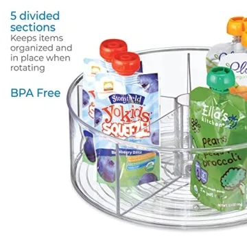 iDesign Recycled Plastic Lazy Susan Organizer 11.5 Inch Clear