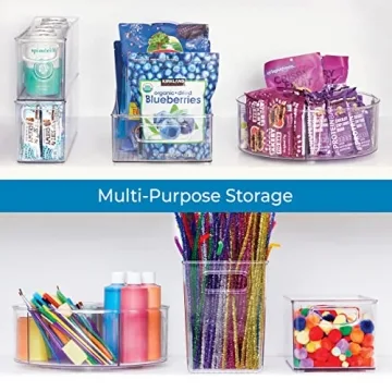 iDesign Recycled Plastic Lazy Susan Organizer 11.5 Inch Clear