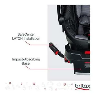 Britax B-Safe 35 Infant Car Seat - Rear Facing | 4 to 35 Pounds - Reclinable Base, 1 Layer Impact Protection, Ashton (E1A183D)