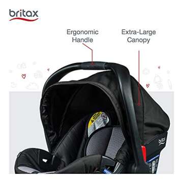 Britax B-Safe 35 Infant Car Seat - Rear Facing | 4 to 35 Pounds - Reclinable Base, 1 Layer Impact Protection, Ashton (E1A183D)