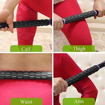MZDXJ Muscle Roller, Massage Roller Stick for Athletes, Help Reducing Muscle Soreness Cramping Tightness Leg Arms Back Calves Muscle Massager
