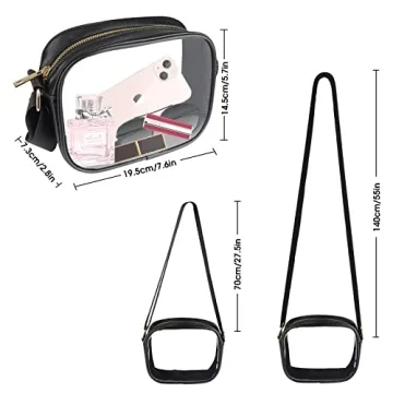MOMSIV Clear Crossbody Bag for Concerts and Events