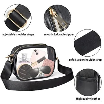 MOMSIV Clear Crossbody Bag for Concerts and Events