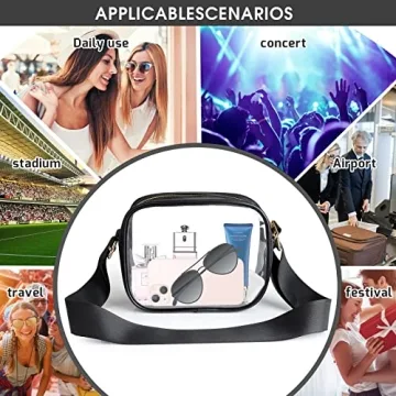 MOMSIV Clear Crossbody Bag for Concerts and Events