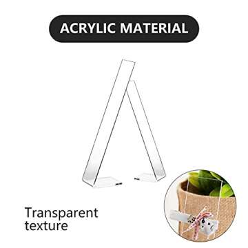 Holanper Acrylic Hair Clip Display Stand, 4-Piece L-Shaped Hairpin Holder, Transparent