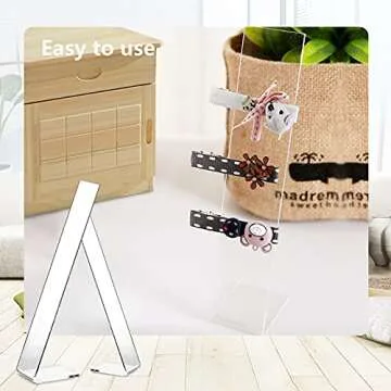 Holanper Acrylic Hair Clip Display Stand, 4-Piece L-Shaped Hairpin Holder, Transparent