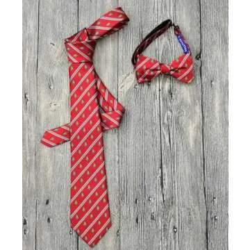 KissTies Mens Christmas Tie Xmas Tree Necktie Red Holiday Season Ties