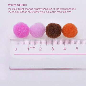 Blulu 500 Pcs Polypropylene Pom Poms for Crafts