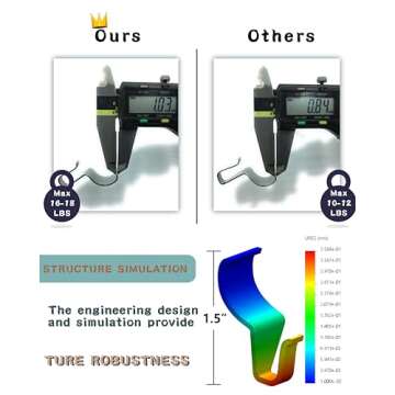 NACETURE Vinyl Siding Hooks Hanger (6 Pack) | No Drill Vinyl Siding Clips for Hanging Outdoor Decor