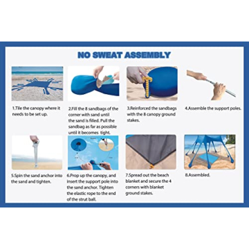 Nertpow Beach Tent 10x10ft UPF50+ Sun Shade Essential