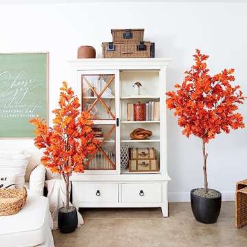 Nearly Natural 6ft. Autumn Oak Artificial Fall Tree