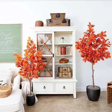 Nearly Natural 6ft. Autumn Oak Artificial Fall Tree