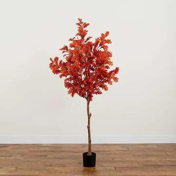 Nearly Natural 6ft. Autumn Oak Artificial Fall Tree