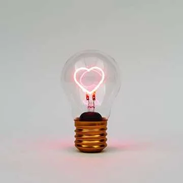 Suck UK Heart Neon Light Lamp | Rechargeable Portable Pink Table Lamp with Touch Control | Cordless Bedside Light for Home Decor | Bedroom | Valentines Day Decorations | Gifts | Romantic Room Lighting