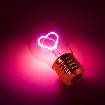 Suck UK Heart Neon Light Lamp | Rechargeable Portable Pink Table Lamp with Touch Control | Cordless Bedside Light for Home Decor | Bedroom | Valentines Day Decorations | Gifts | Romantic Room Lighting