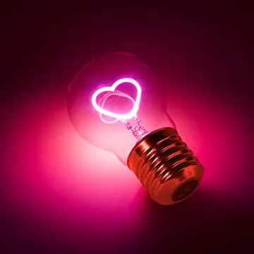 Suck UK Heart Neon Light Lamp | Rechargeable Portable Pink Table Lamp with Touch Control | Cordless Bedside Light for Home Decor | Bedroom | Valentines Day Decorations | Gifts | Romantic Room Lighting