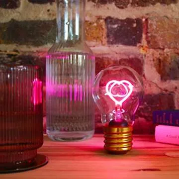Suck UK Heart Neon Light Lamp | Rechargeable Portable Pink Table Lamp with Touch Control | Cordless Bedside Light for Home Decor | Bedroom | Valentines Day Decorations | Gifts | Romantic Room Lighting