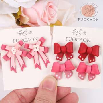 Bow Polymer Clay Cutters - 8 Unique Shapes for Jewelry Making