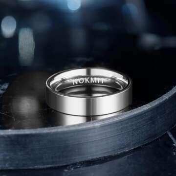 NOKMIT 5mm Elegant Wedding Band Rings for All