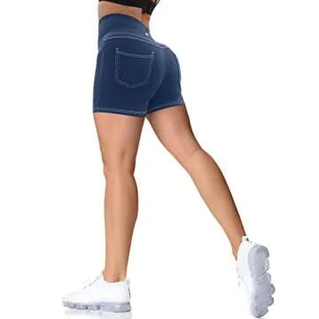 VOOVEEYA High Waisted Yoga Biker Shorts for Women