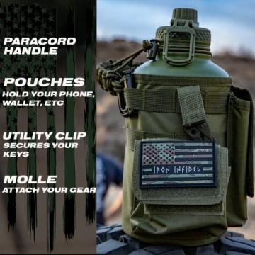 Iron Infidel Battle Bottle - 64 oz Insulated Jug