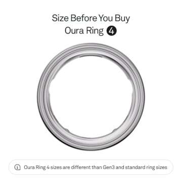 Oura Ring 4 - Silver - Size 7 - Smart Ring - Size First with Oura Ring 4 Sizing Kit - Sleep Tracking...
