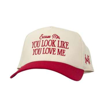 Mad Hatter Company Trucker Hat - Excuse Me You Look Like You Love Me - Stylish, Adjustable, Durable