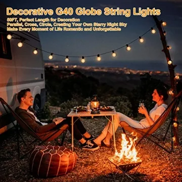 G40 LED Globe String Lights - 2-Pack, 100FT