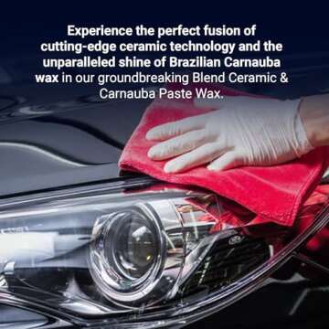 Vonixx Blend Ceramic & Carnauba Paste Wax - Black Edition | Deep Shine for Dark Paints | Ultimate Automotive Care Solution | Lasts up to 7 Months | Water Repellent | 3.4 oz (100 mL)