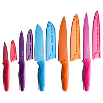 Vibrant 10-Piece MICHELANGELO Knife Set with Sheaths