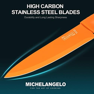 Vibrant 10-Piece MICHELANGELO Knife Set with Sheaths