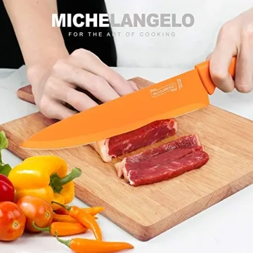 Vibrant 10-Piece MICHELANGELO Knife Set with Sheaths