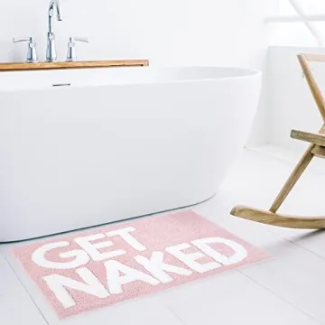 New Mungo Get Naked Bath Mat in Pink - Fun and Functional