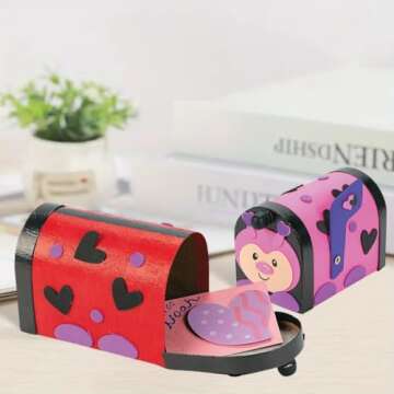 Mini Lady Bug Valentine Mailbox Craft Kit for Kids