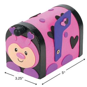 Mini Lady Bug Valentine Mailbox Craft Kit for Kids