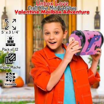 Mini Lady Bug Valentine Mailbox Craft Kit for Kids