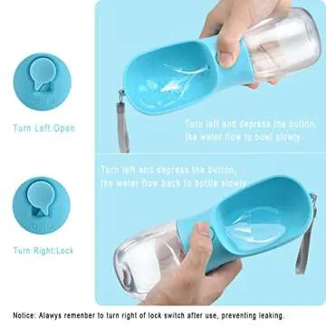 Cibaabo Dog Water Bottle with Food Container, Travel Puppy Water Bowl, Portable Pet Dispenser, Dog Stuff Accessories Items, Puppy Essentials Necessities for Yorkie Cat Walking and Hiking Dog Gift