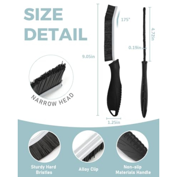 SXhyf Hard Bristle Cleaning Brush for Tight Spaces