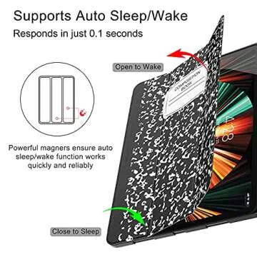 Tuosake iPad Pro 12.9 Case with Pencil Holder and Stand