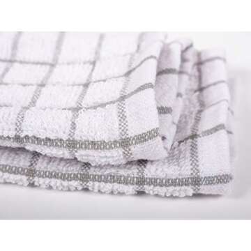 KAF Home 100% Cotton Checkered Dish Cloths Set of 6