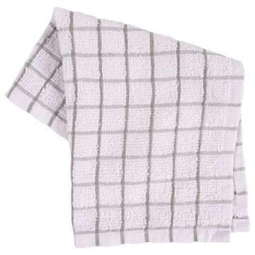 KAF Home 100% Cotton Checkered Dish Cloths Set of 6