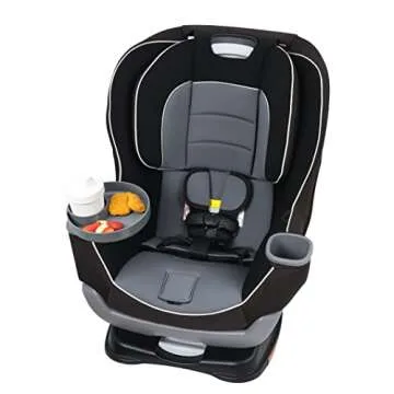 Travel Tray Round, USA Made Easily Convert Your existing Cup Holder to a Tray and Cup Holder for use in a Car Seat, Booster, Stroller, Golf Cart and Anywhere You Have a Cup Holder! Gray