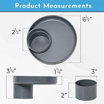 Travel Tray Round, USA Made Easily Convert Your existing Cup Holder to a Tray and Cup Holder for use in a Car Seat, Booster, Stroller, Golf Cart and Anywhere You Have a Cup Holder! Gray
