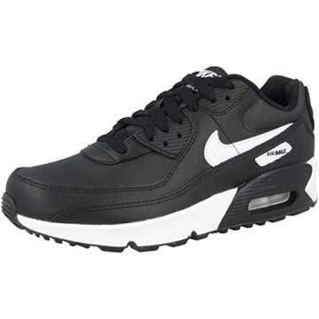 Nike Boy's Air Max 90 LTR (Big Kid) Black/White/Black 6 Big Kid M