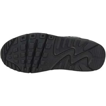 Nike Boy's Air Max 90 LTR (Big Kid) Black/White/Black 6 Big Kid M