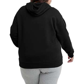 Champion Women's Hoodie, Powerblend, Fleece Hoodie, Sweatshirt for Women, Script (Reg. or Plus)