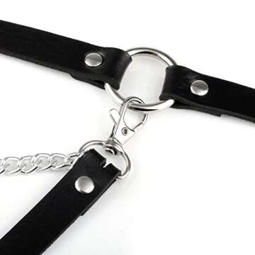 JJDreams Gothic Waist Belt Heart Women Body Harness PU Leather Punk Adjustment